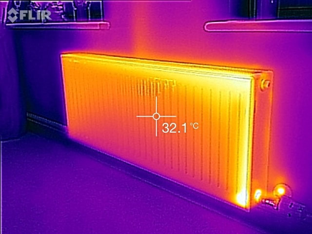Thermal Image of a Central Heating Radiator